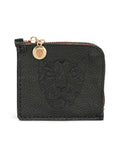 LOLA Y TULA Jaguar Embroidered Zip Around Wallet Black — main product shot