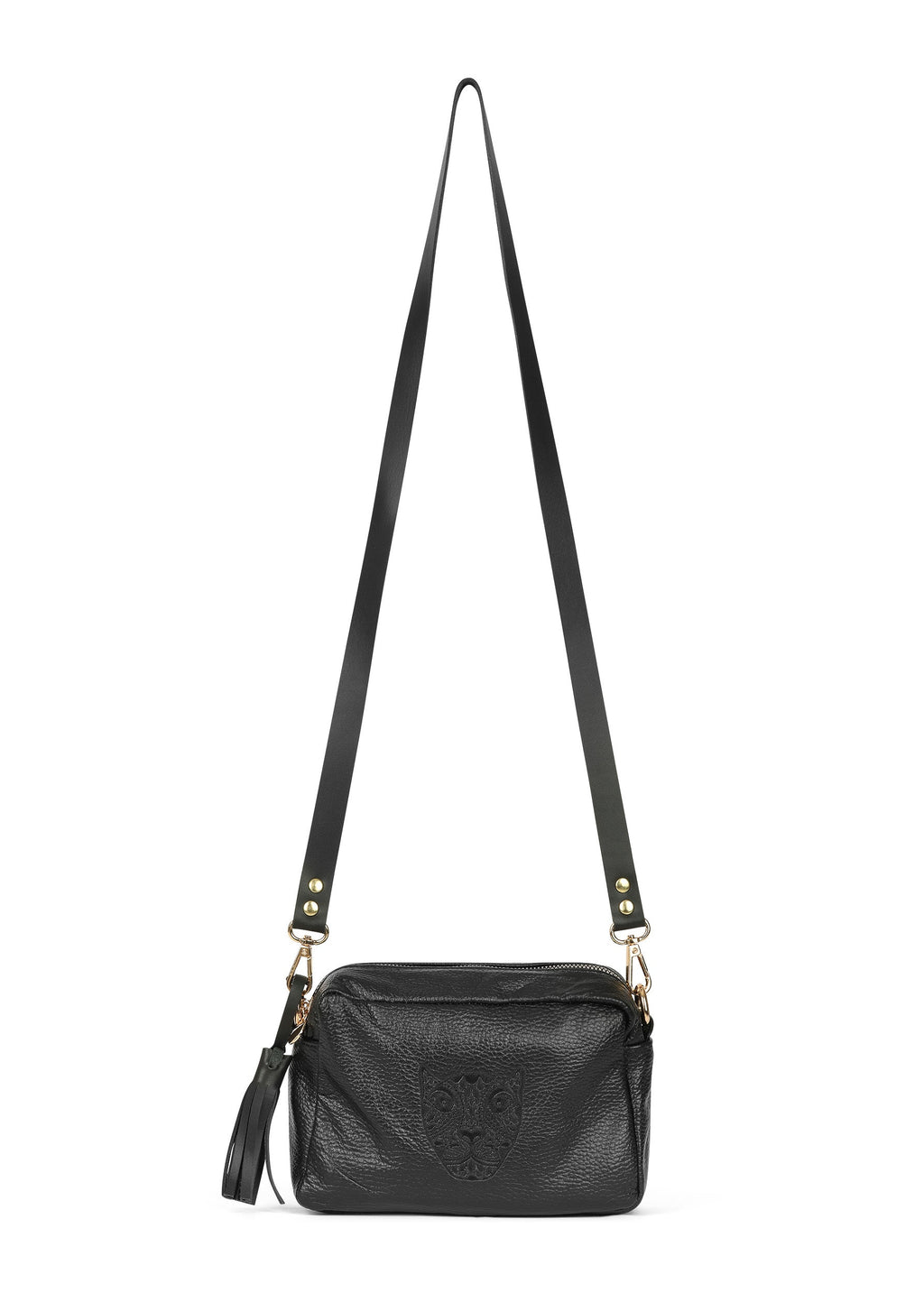LOLA Y TULA Jaguar Lucia Crossbody Black — lifestyle context