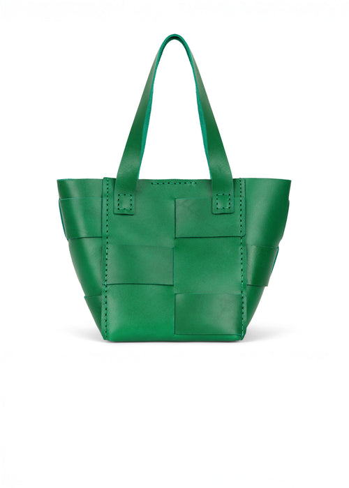 LOLA Y TULA Carmen Basket Bag Green — detail close-up