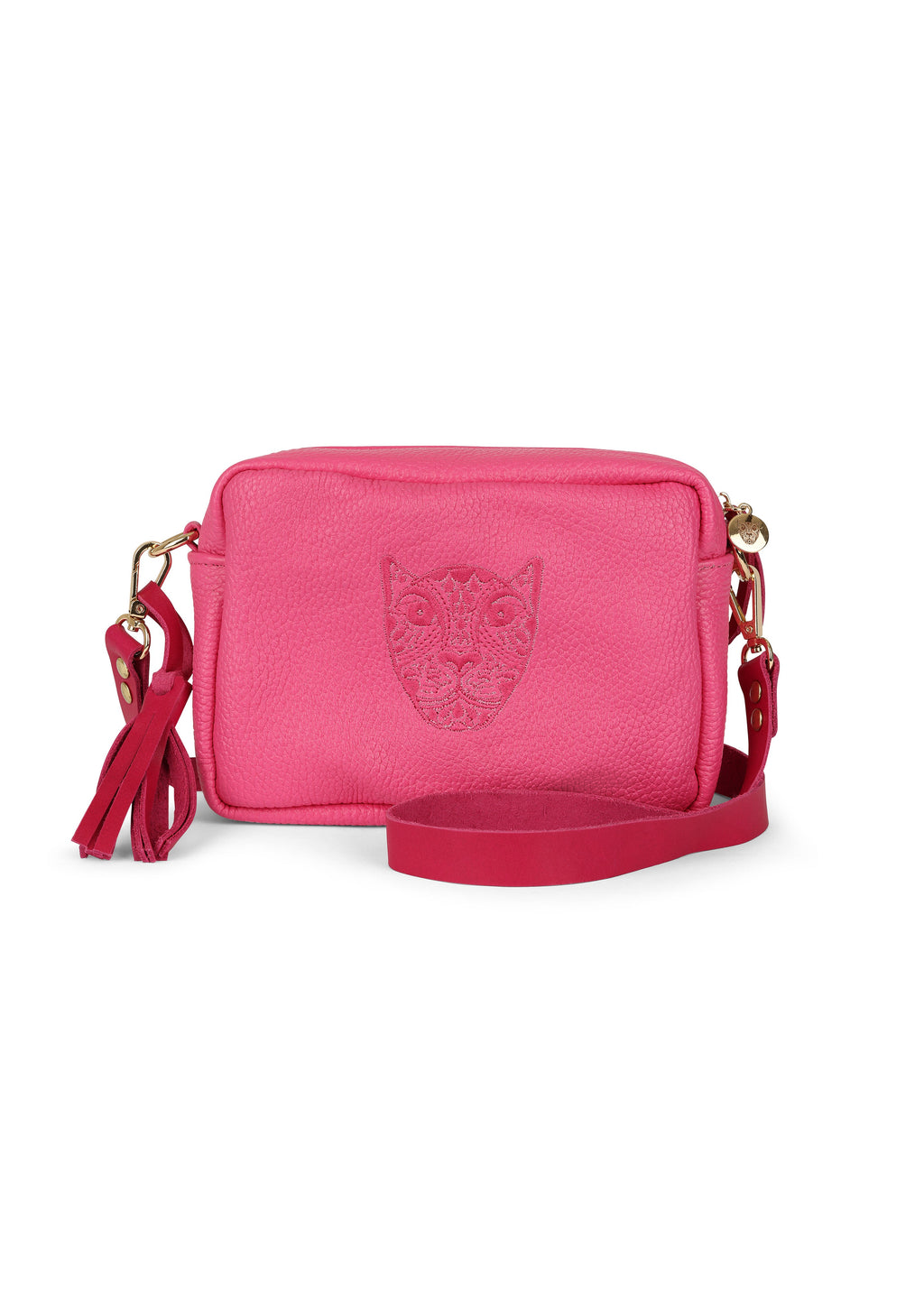LOLA Y TULA Jaguar Lucia Crossbody Hot Pink — main product shot