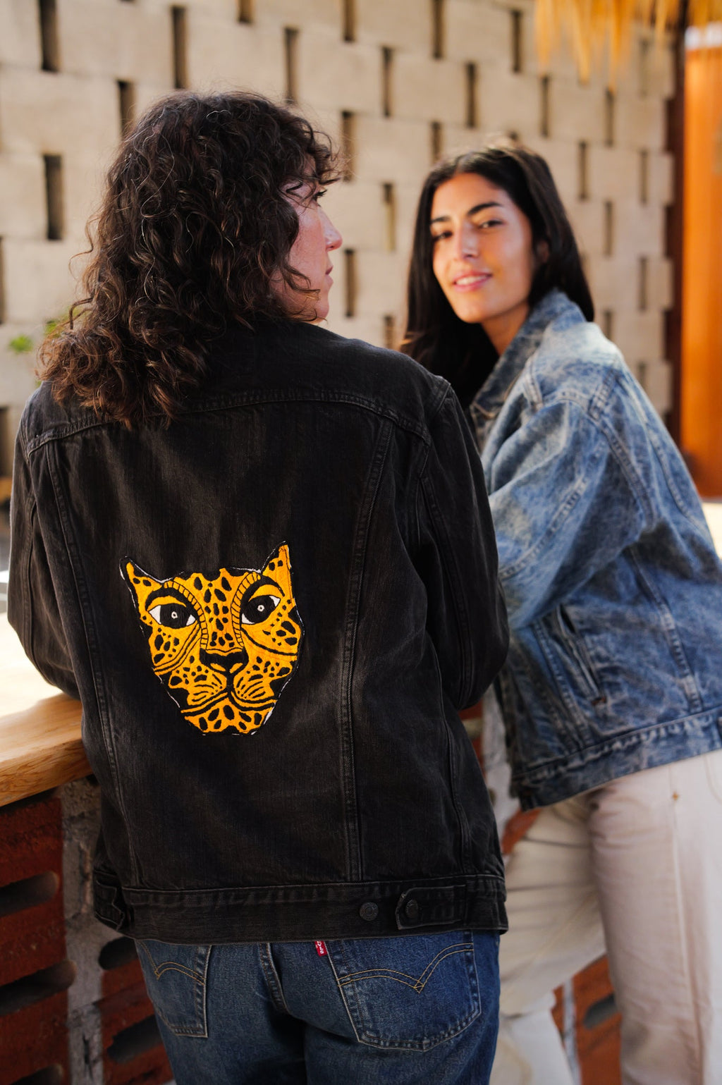 LOLA Y TULA Vintage Levi Denim Jaguar Jacket Black — main product shot