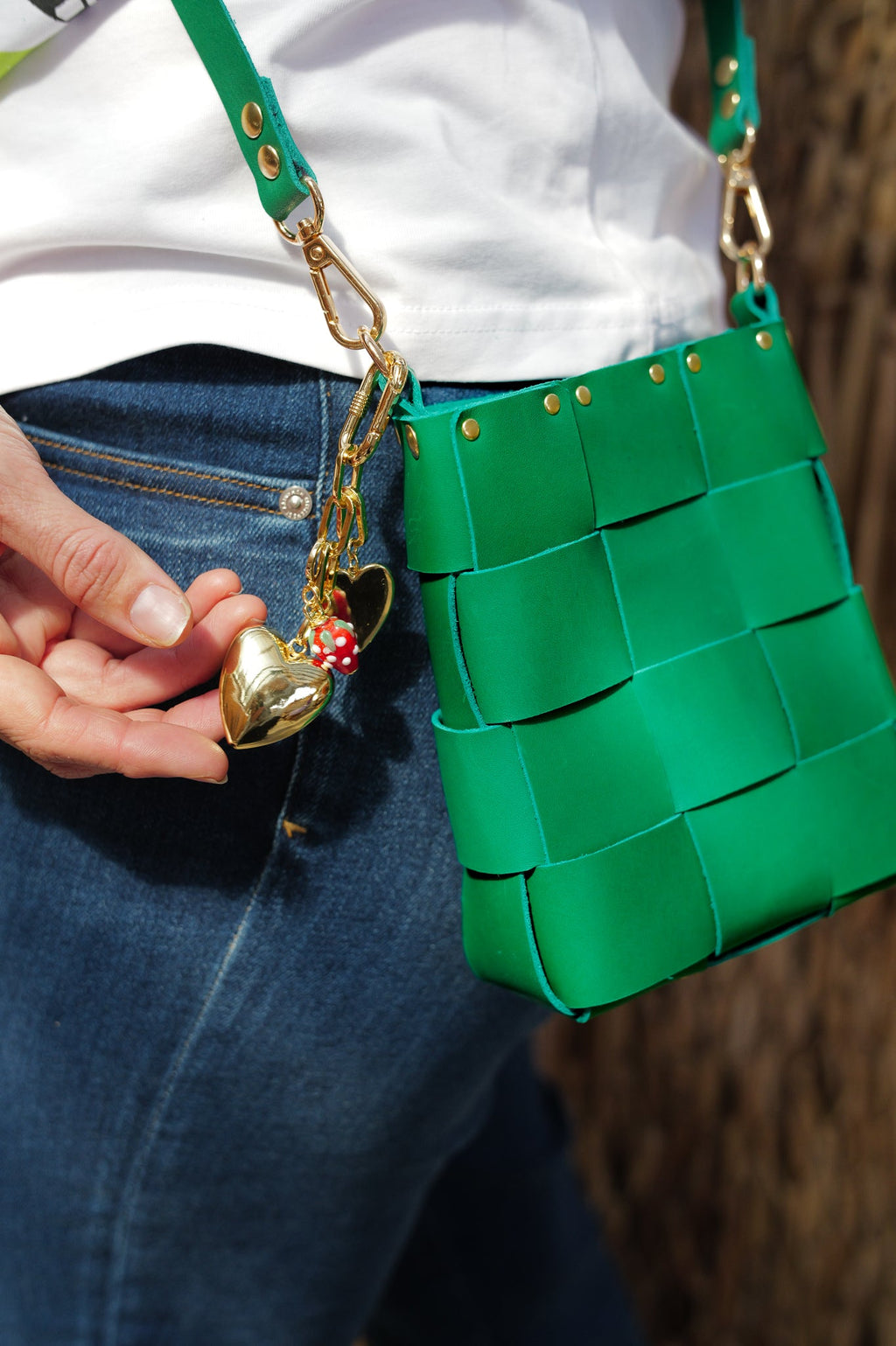 LOLA Y TULA Amor Bag Charm — lifestyle context