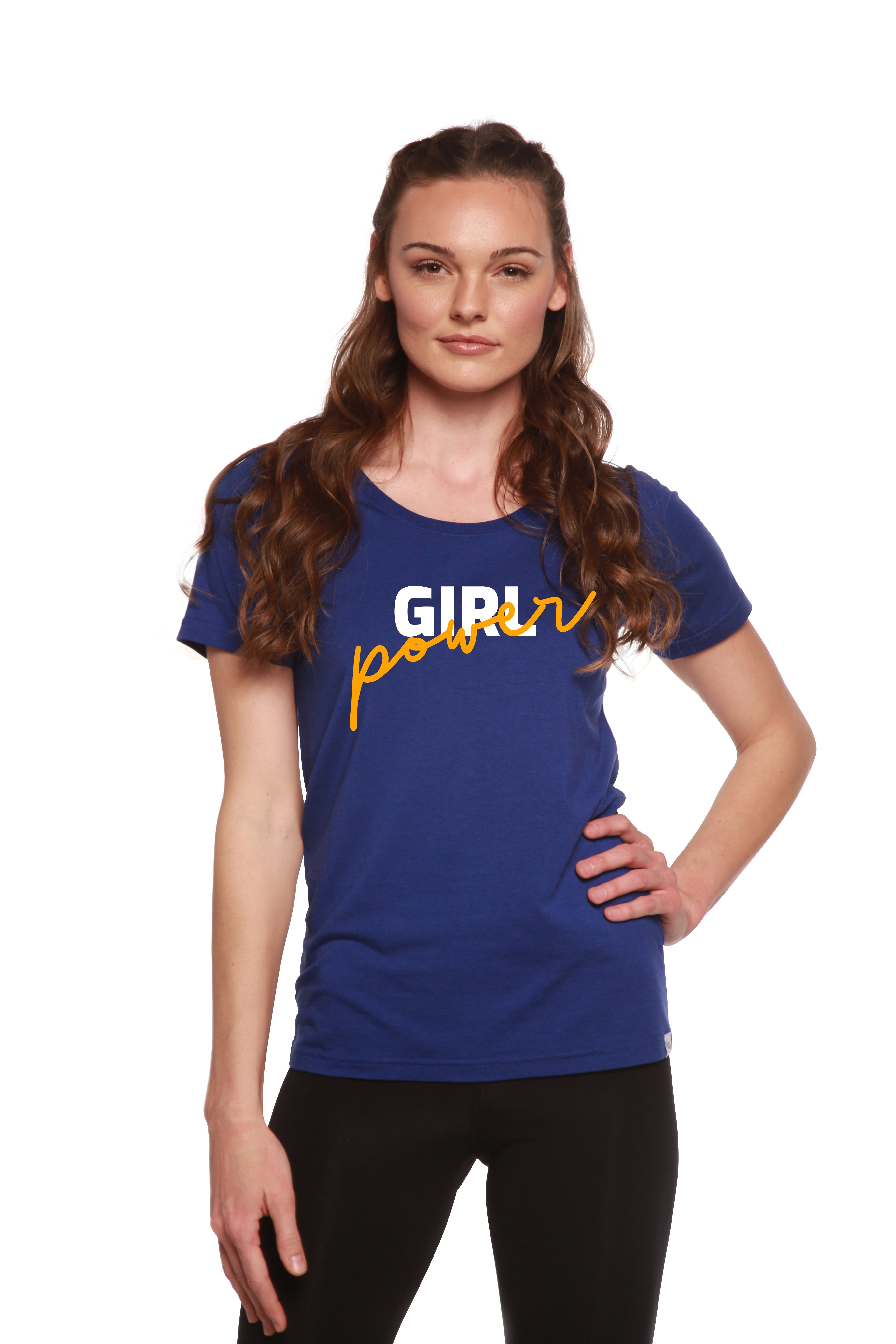 Spun Bamboo Girl Power Printed Women's Bamboo/Cotton Short Sleeve Scoop Neck T-Shirt — main product shot