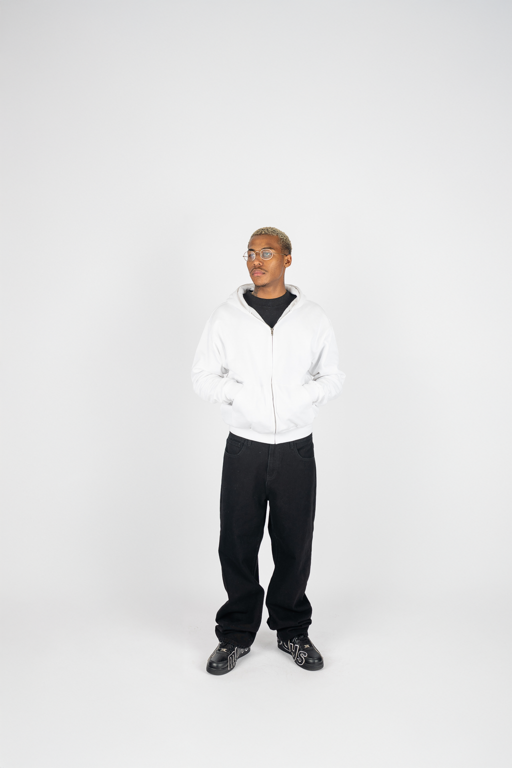 Superline Heavyweight Boyfriend Zip Up — detail close-up