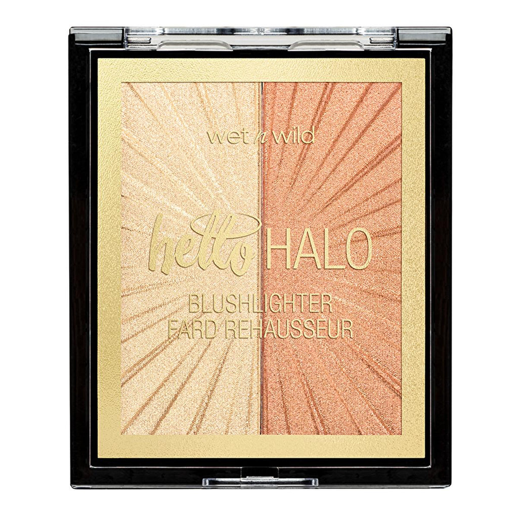 Wet n Wild Hello Halo Blush Highlighter - Dual-Function Makeup for Natural Glow