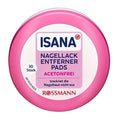 Isana Acetone-Free Nail Polish Remover Pads - 30 Count, Gentle on Nails and Skin