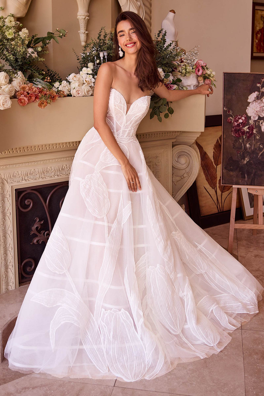 Andrea & Leo WL043 Dress Tullip Sequin Embroidered Wedding Ball Gown