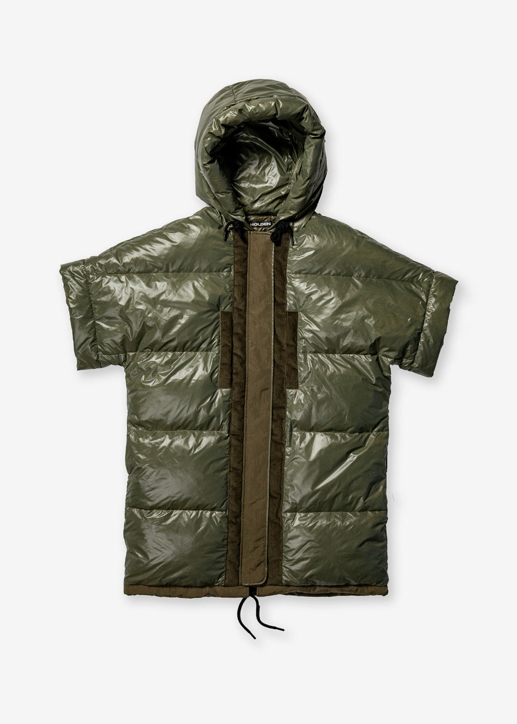 Holden Outerwear Long Down Vest - Olive — back view