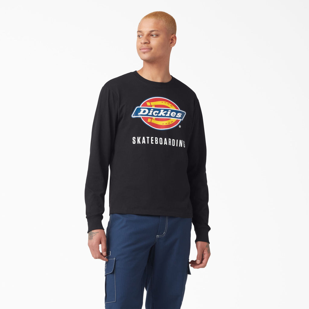 Dickies Skateboarding Logo Graphic Long Sleeve T-Shirt - Black by Skates USA