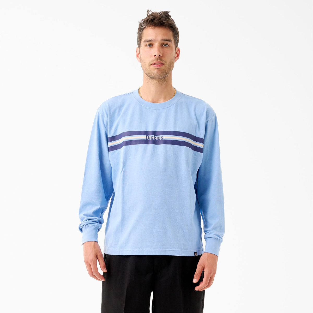 Dickies Tom Knox Long Sleeve T-Shirt - Blue by Skates USA