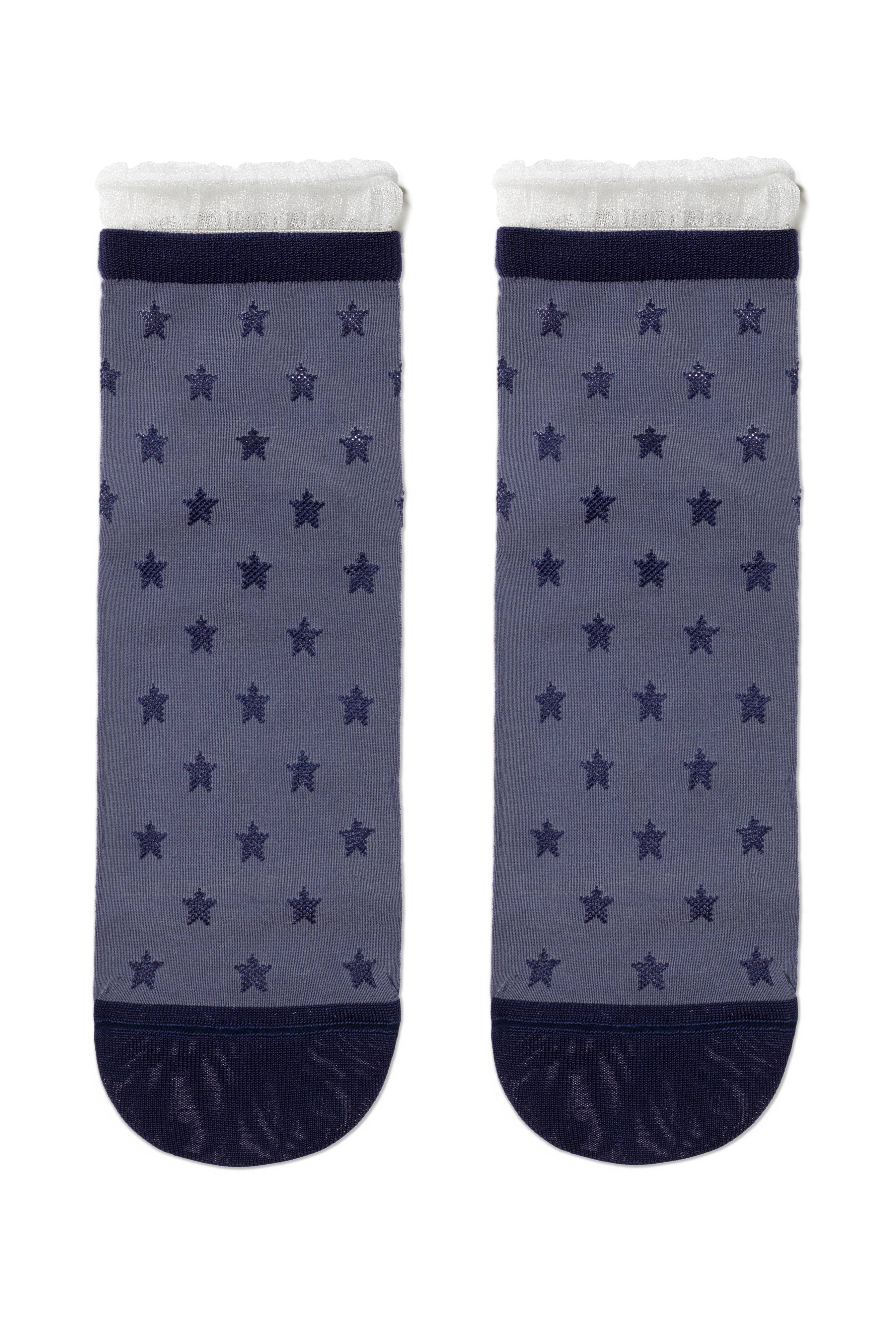 TheRanok.com Conte Socks Classic - 491 Decorative Transparent Mesh — detail close-up