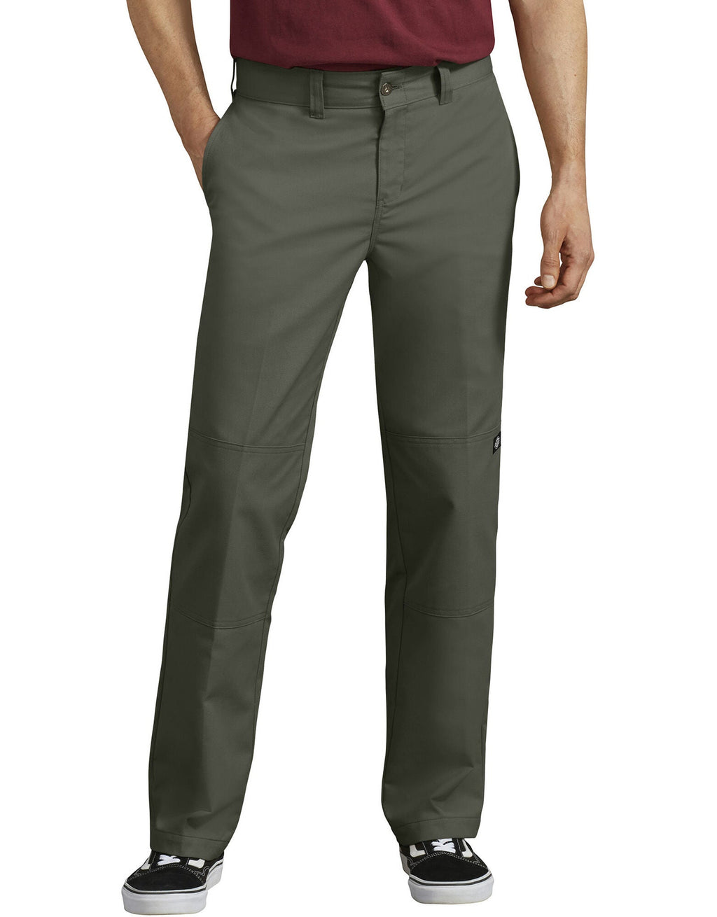 Dickies ’67 Regular Fit Double Knee Pants - Olive Green, detail view