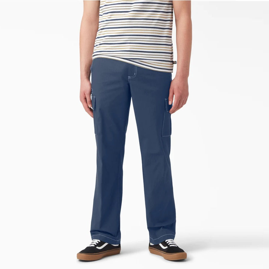 Dickies Skateboarding Ripstop Cargo Pants - Ink Navy/White Stitching by Skates USA