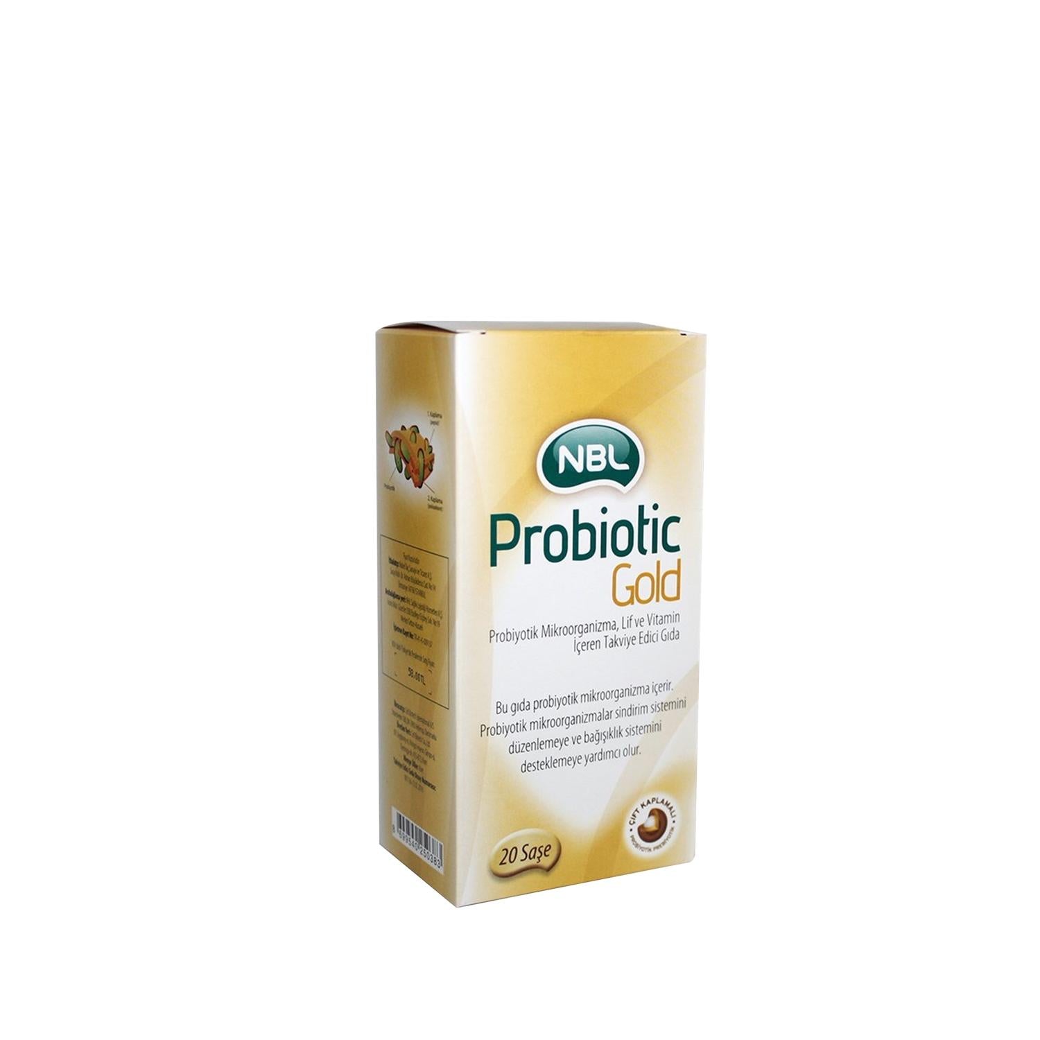 NBL Probiotic Gold 20 Sachets - Gut Health Support, Probiotic Supplement, Digestive Health Products