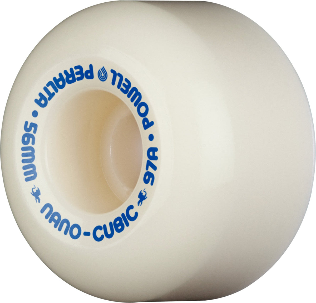 Powell Peralta Nano Cubic Asymmetrical Shape Dragon Formula Wheels 56x37mm 97A - Off White (Set of 4) by Skates USA