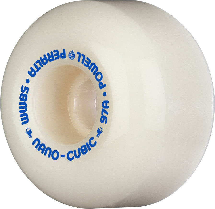 Powell Peralta Nano Cubic Dragon Formula Wheels 58x37mm 97A - Off White (Set of 4) by Skates USA