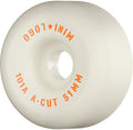 Mini Logo Wheels A-Cut "2" 51mm 101a - White (Set of 4) by Skates USA