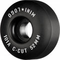 Mini Logo Wheels C-Cut "2" 52mm 101a - Black (Set of 4) by Skates USA