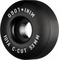 Mini Logo Wheels C-Cut "2" 53mm 101a - Black (Set of 4) by Skates USA