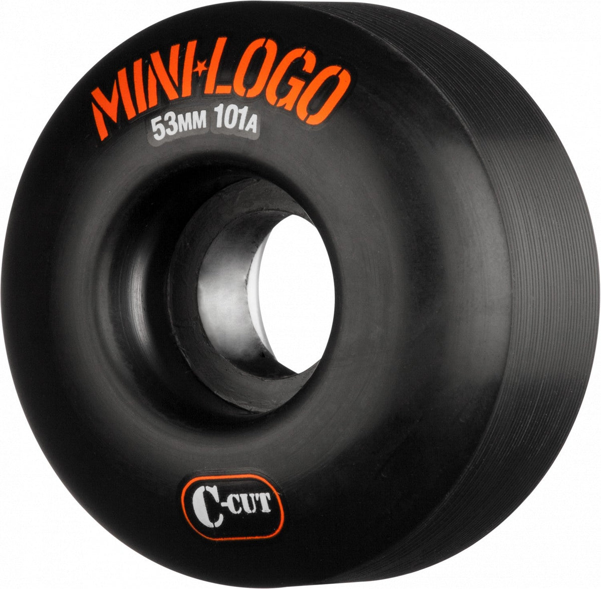 Mini Logo Wheels C-Cut 53mm 101a - Black (Set of 4) by Skates USA