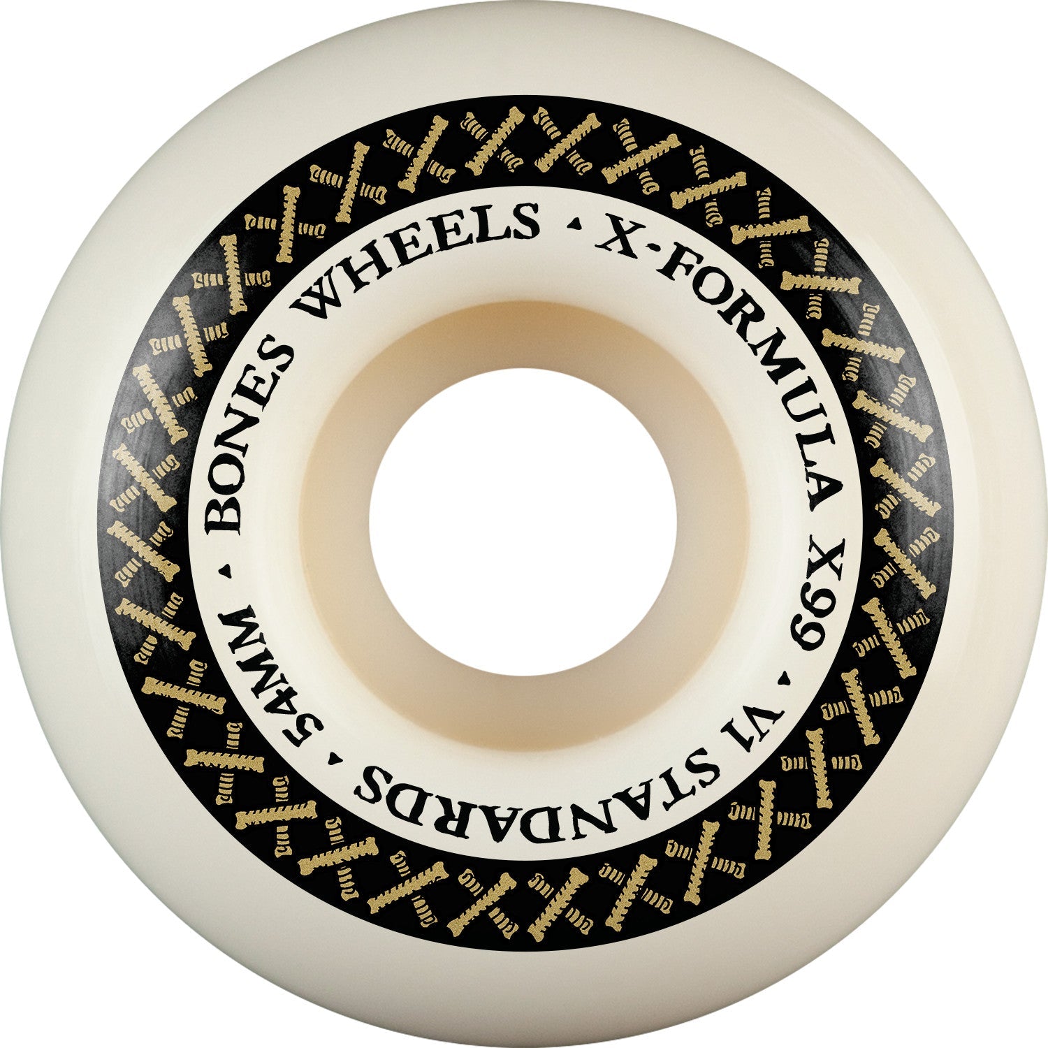Bones X-Formula V1 Standards 54mm 99a Wheels - White (Set of 4)