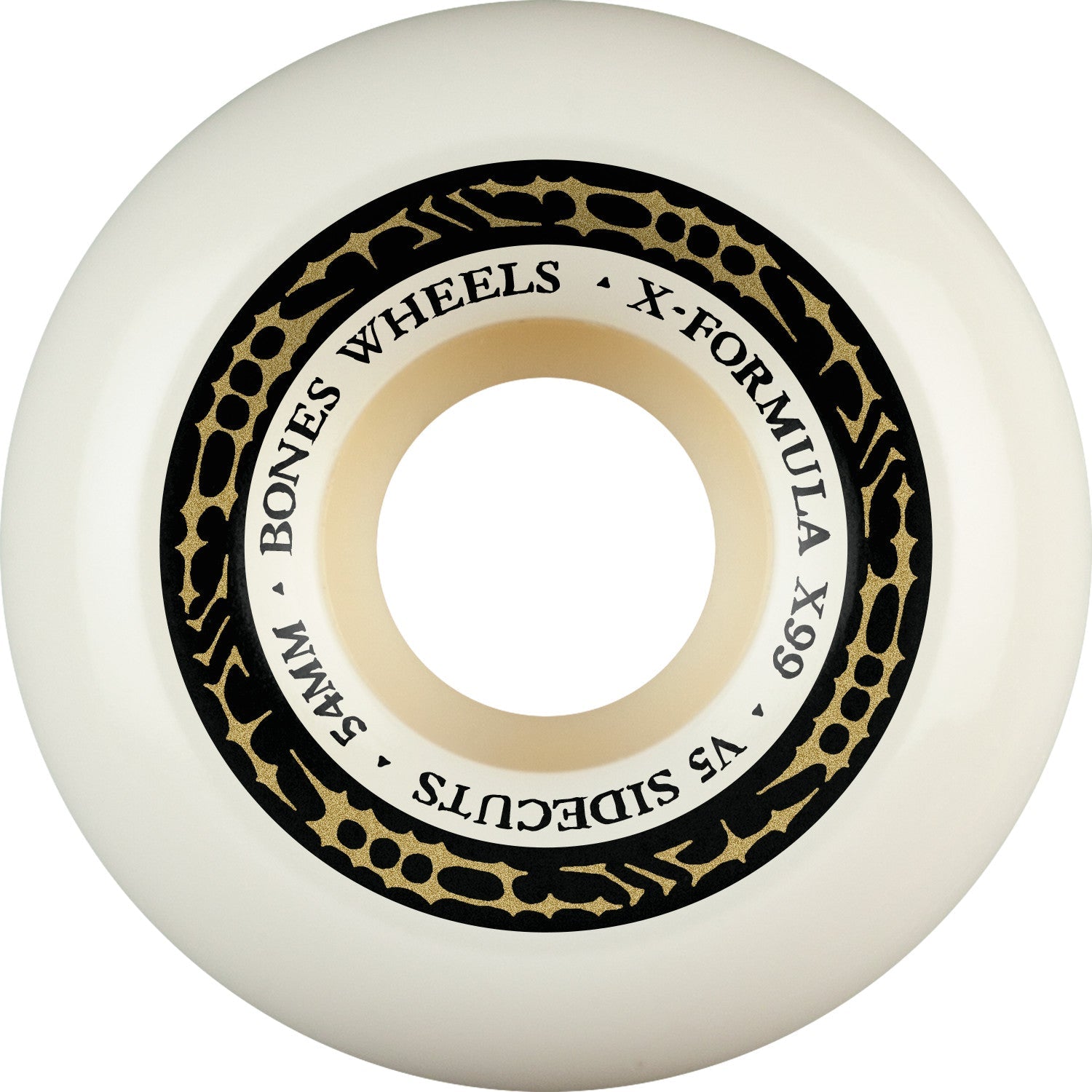 Bones X-Formula V5 Sidecuts 54mm 99a Wheels - White (Set of 4)