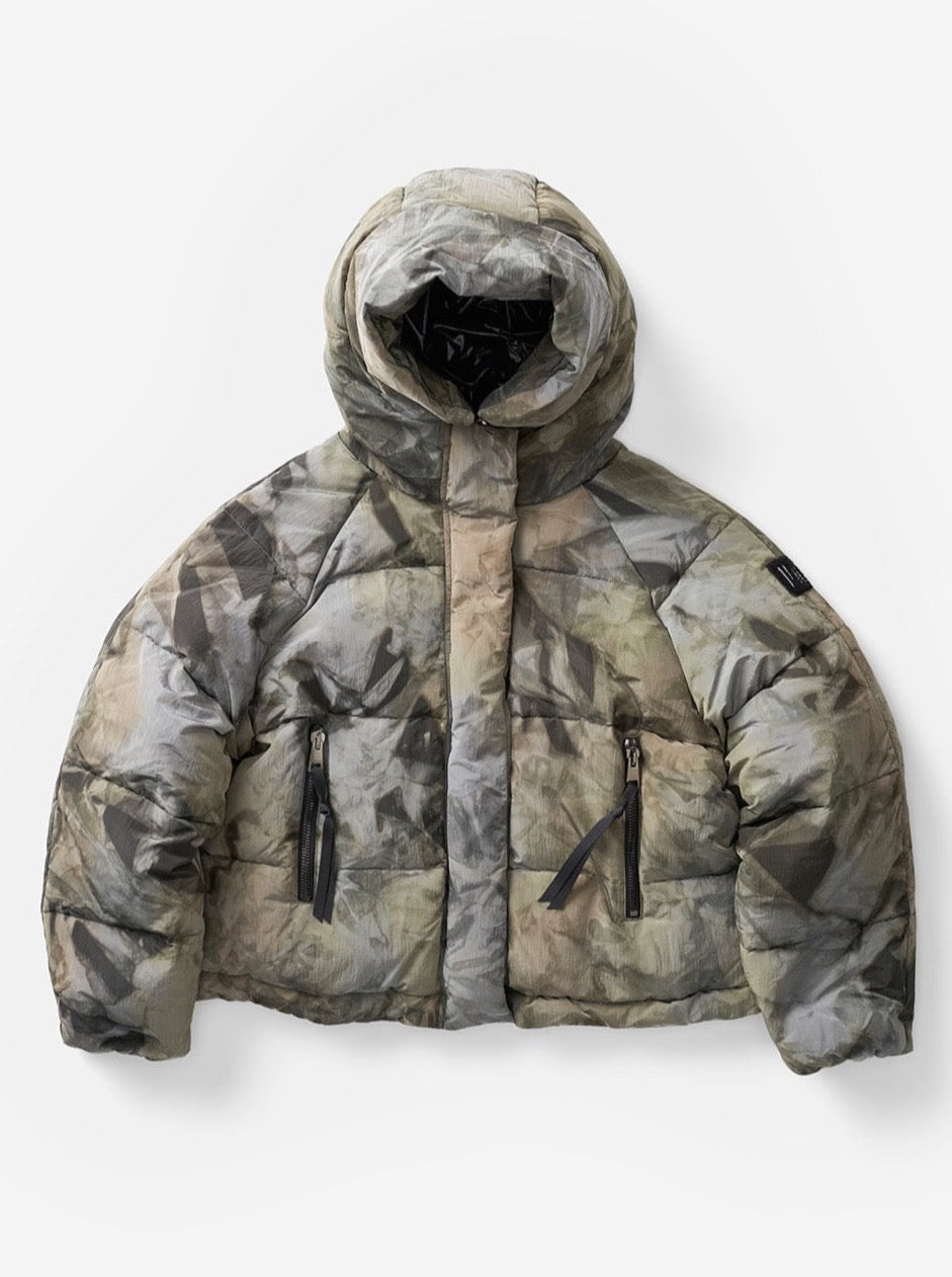 Holden Outerwear Short Down Puffer - Rekall Tie — back view