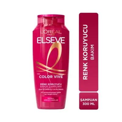 Loreal Elseve Color Vive: UV Protection Color Protecting Shampoo for Vibrant, Long-Lasting Color Treated Hair - Red Peony Extract, 300ml