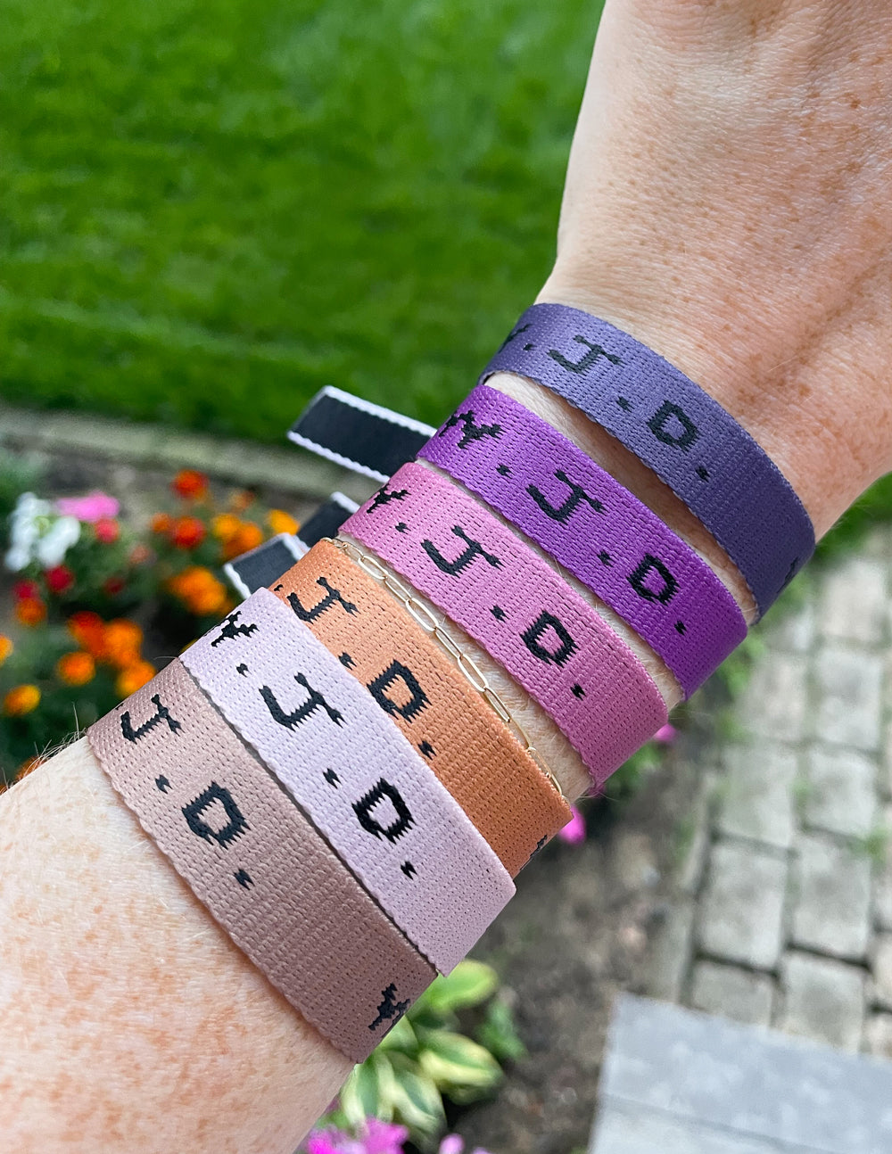 Elevated Faith WWJD Paradise Bracelet Pack — in-use photo