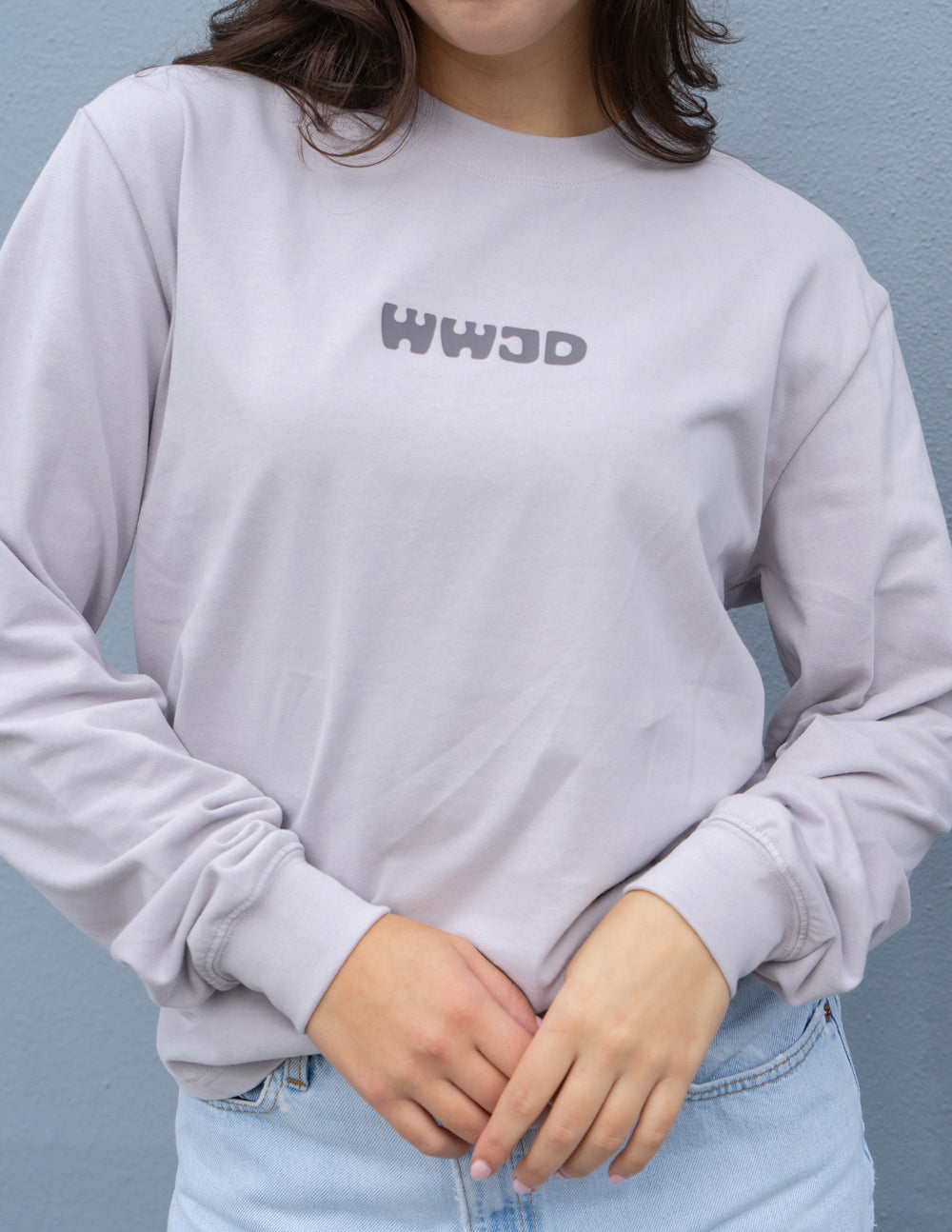 Elevated Faith WWJD Purple Unisex Tee — lifestyle context