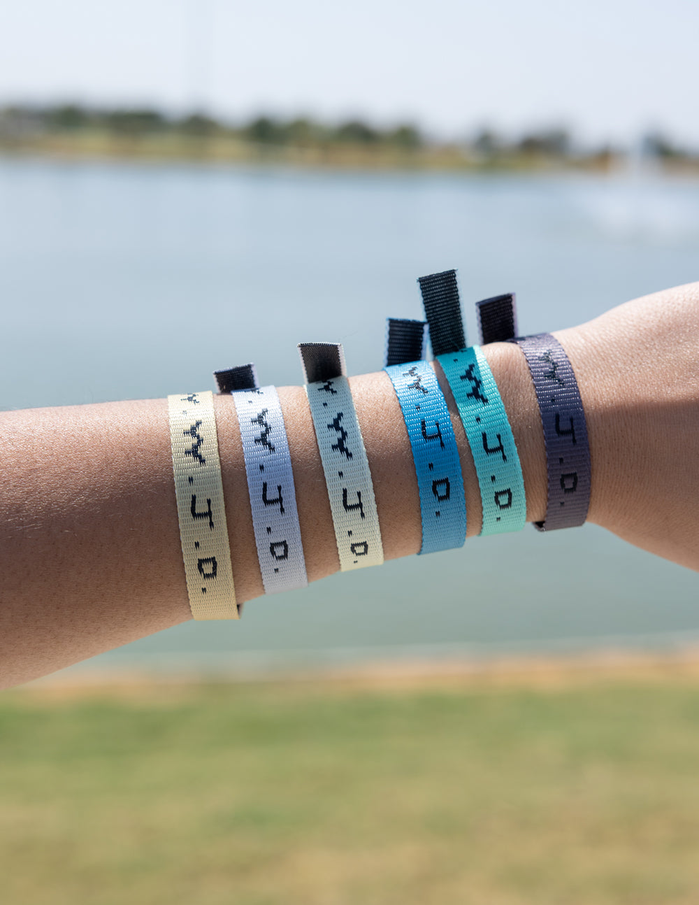 Elevated Faith WWJD Surf Bracelet Pack — in-use photo