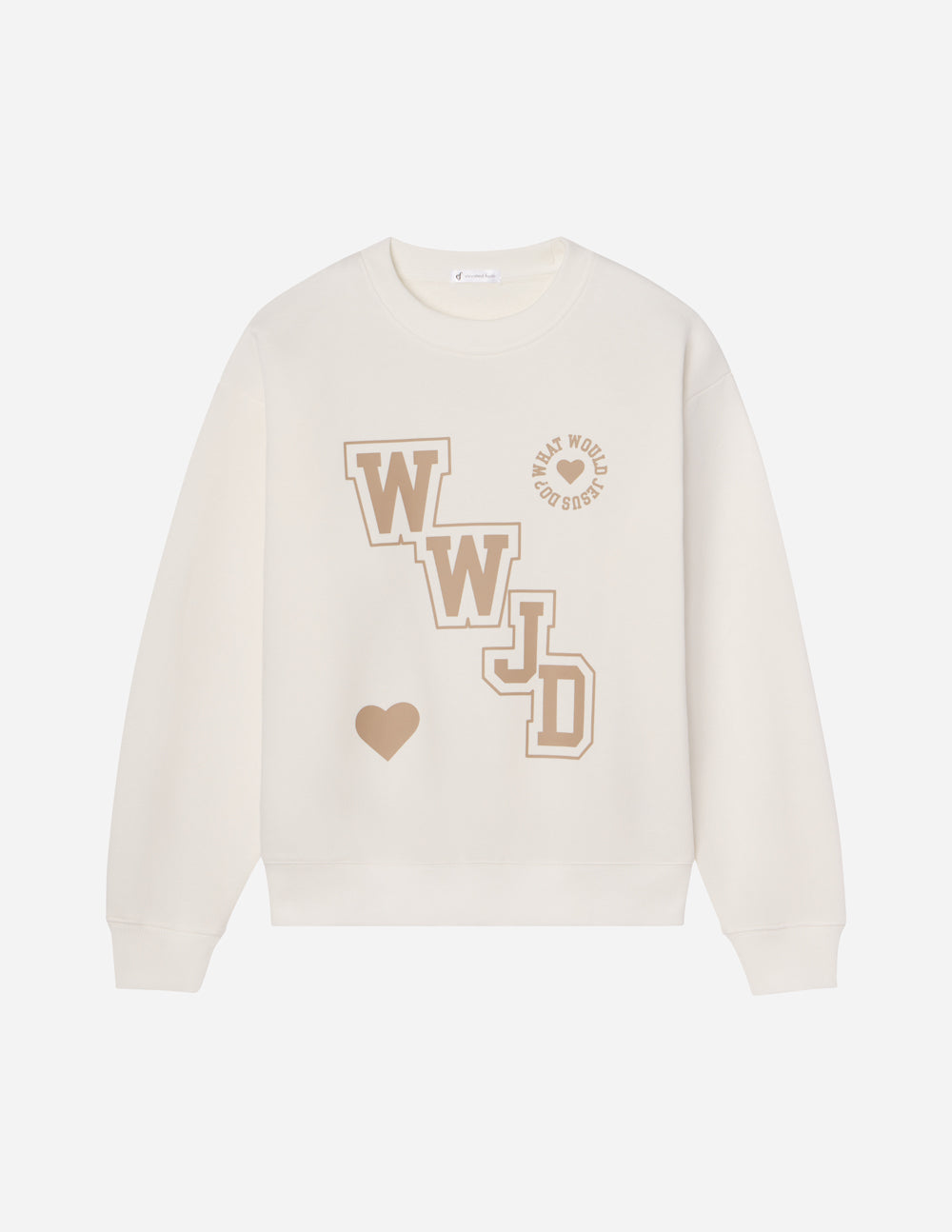 Elevated Faith WWJD Varsity Unisex Crewneck — detail shot 9