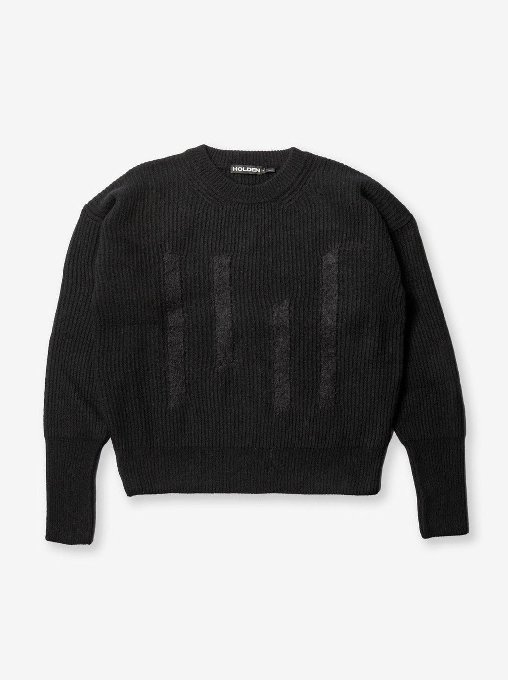 Holden Outerwear Wool Icon Sweater - Black — side view