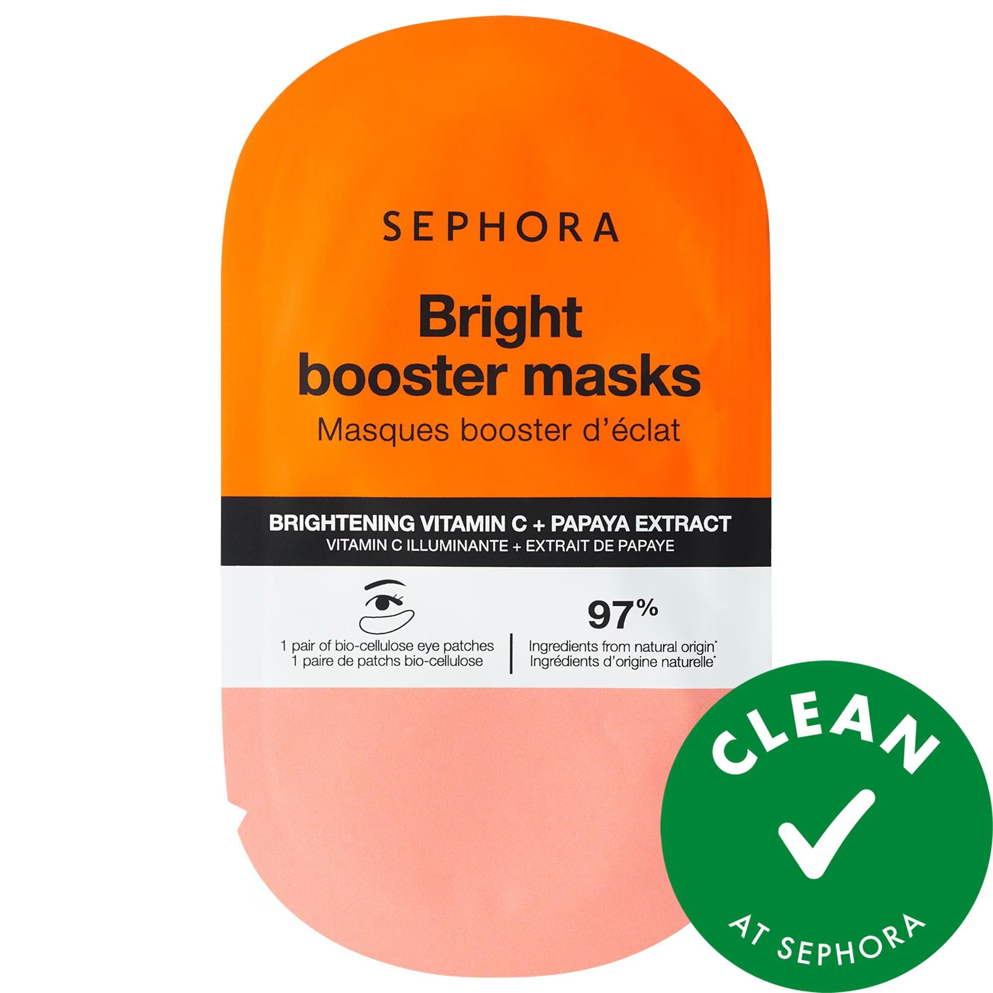 Sephora Collection: Vitamin C Brightening Eye Mask - Reduce Dark Circles & Dullness Fast - Natural, Vegan, Cruelty-Free, For Luminous Eyes