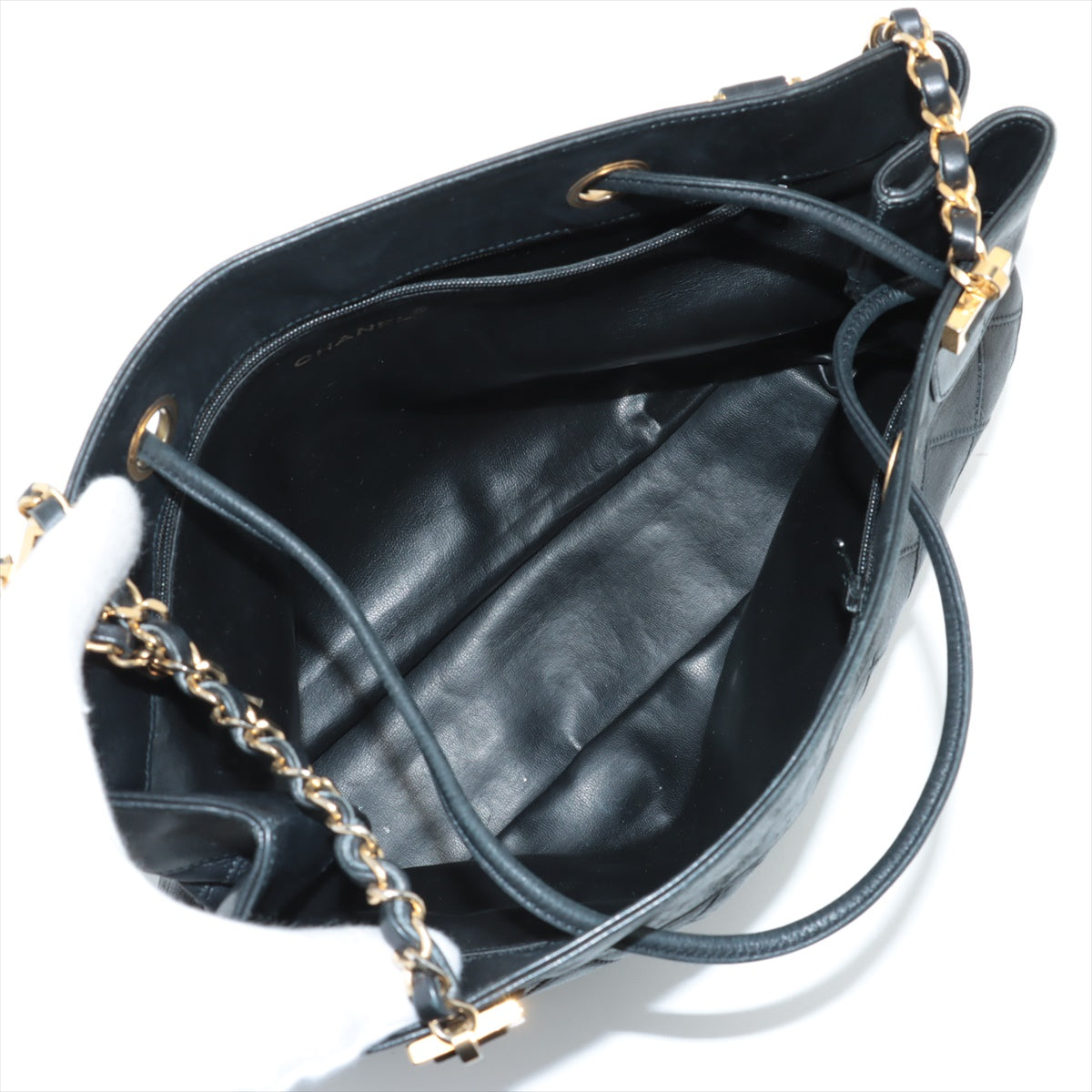 Bolt Boutique Chanel Lambskin Black Quilted Shoulder Bag 0 Series #3752 — alternative angle