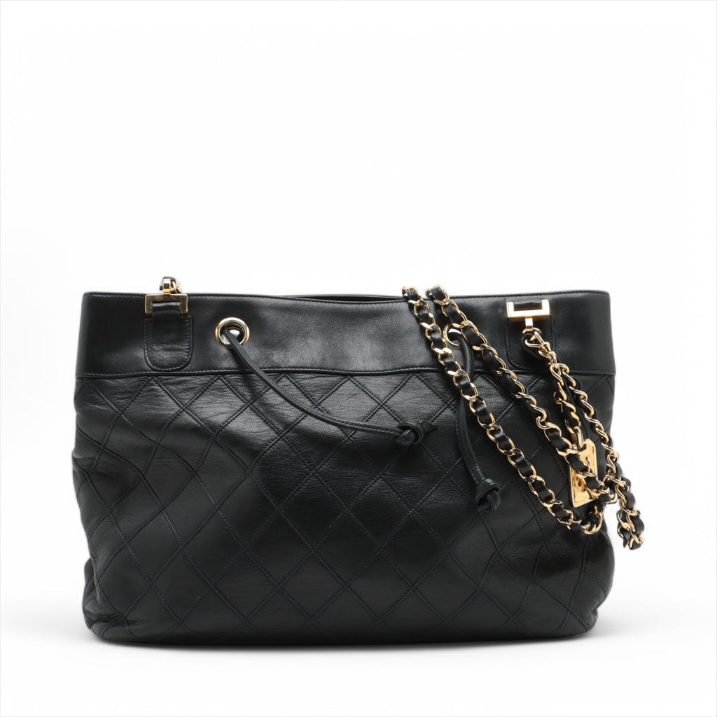 Bolt Boutique Chanel Lambskin Black Quilted Shoulder Bag 0 Series #3752 — main product shot