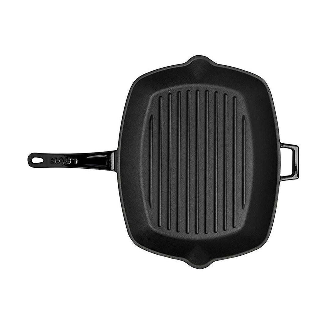 LAVA Cast Iron Rectangular Grill Pan - Durable, Versatile, and Healthy Cooking Option for Home Cooks
