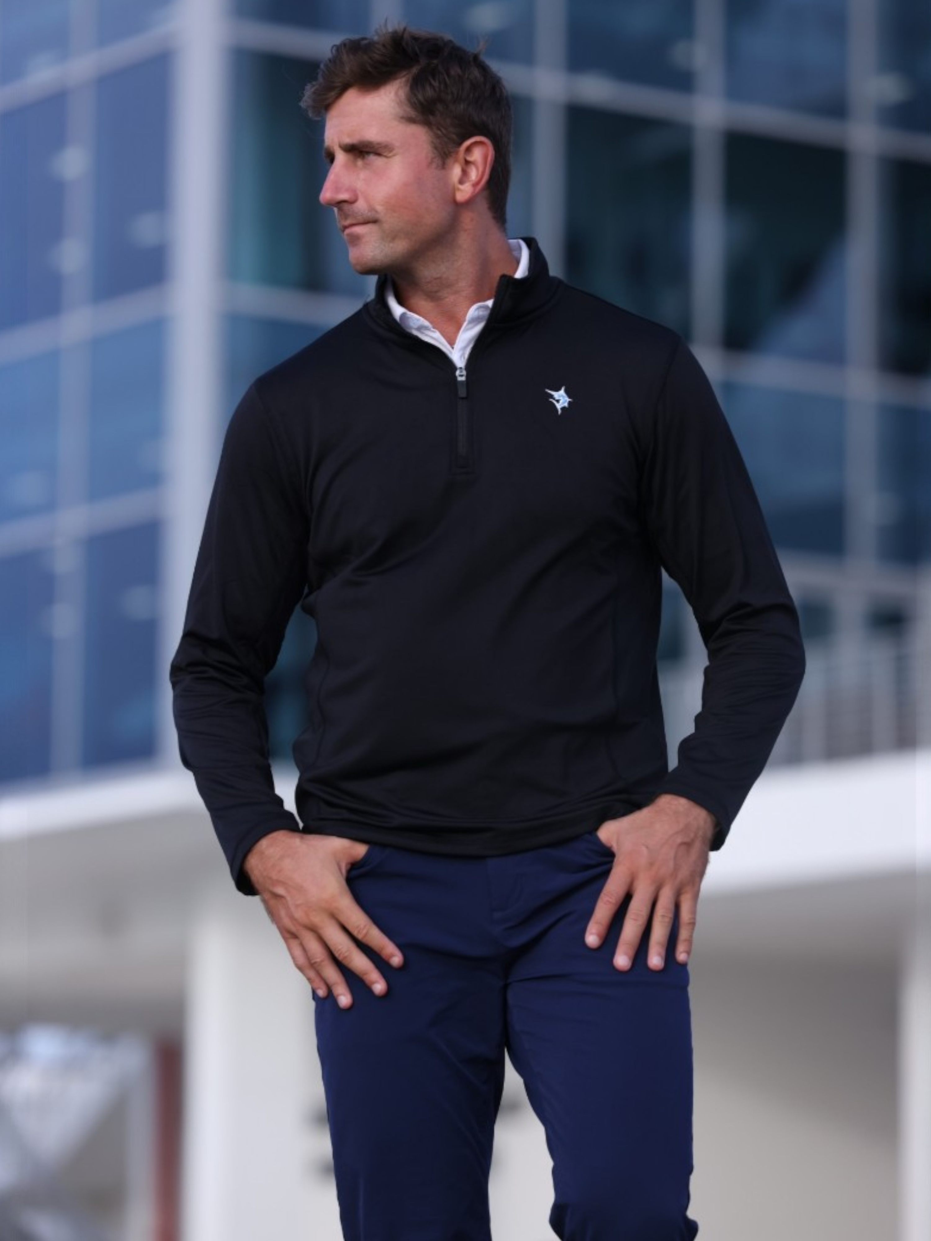 Montauk Quarter Zip Midweight Comfort – White Water Life, view 5