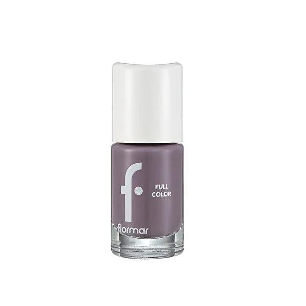 Flormar Full Color Nail Enamel FCNE-74 Greige - High Pigment Nail Polish for Long Lasting Vibrant Color