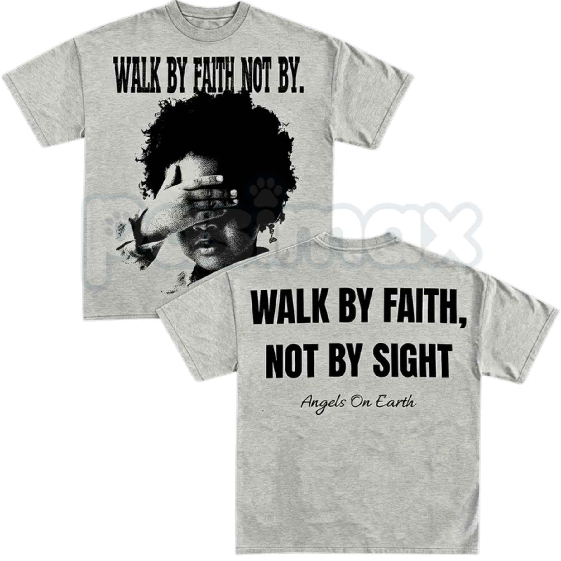 Walk By Faith Not By Sight T-Shirt – Christian Inspirational Cross Graphic Tee, Religious Faith-Based Unisex Cotton Shirt