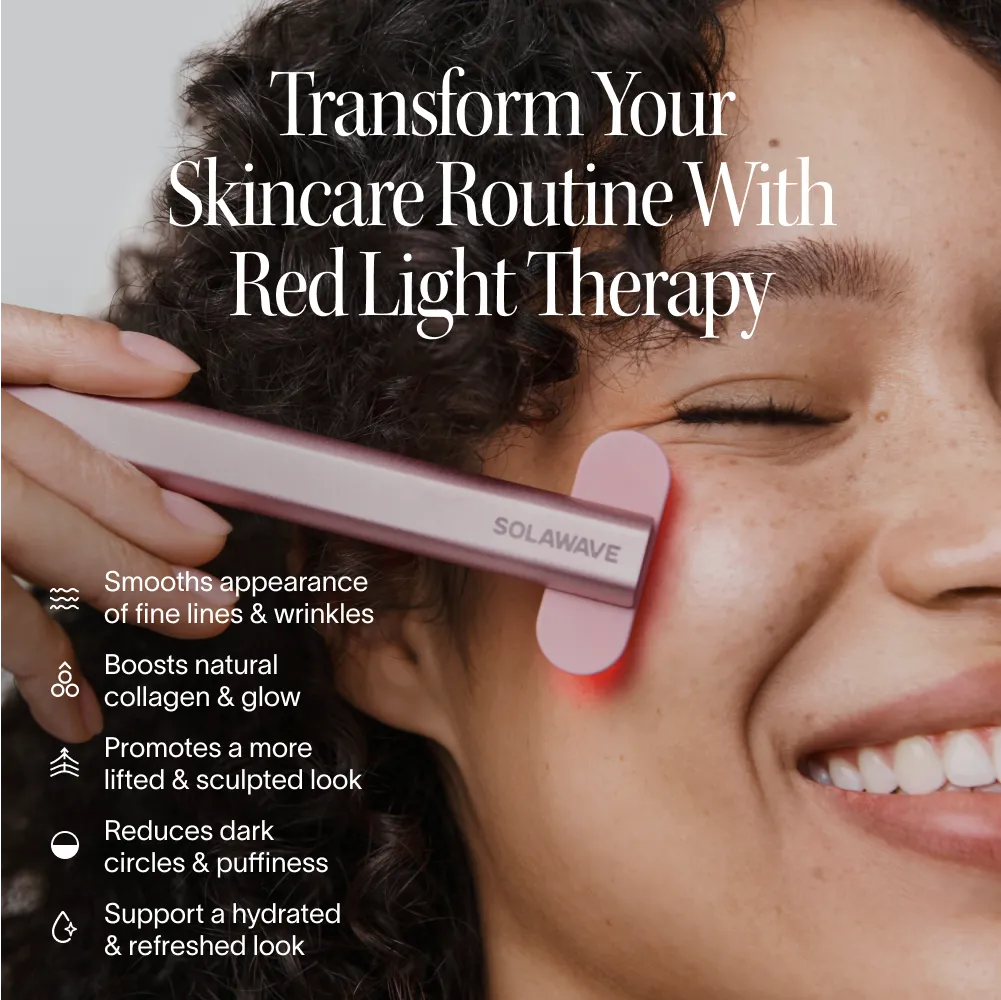 Solawave 4-in-1 Red Light Therapy Wand & Activating Serum Kit — detail close-up
