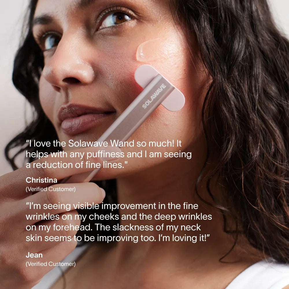 Solawave 4-in-1 Red Light Therapy Wand & Activating Serum Kit — comparison shot