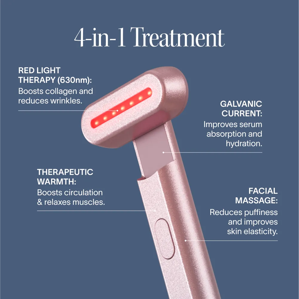 Solawave 4-in-1 Red Light Therapy Wand & Activating Serum Kit — lifestyle context