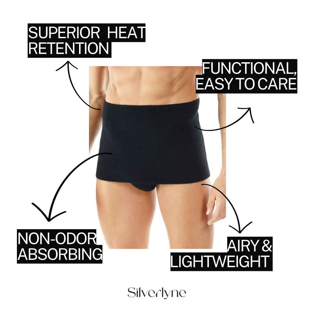 Silverlyne Warmers | Backwarmer
(Men's, Heavy Insulation) — detail close-up
