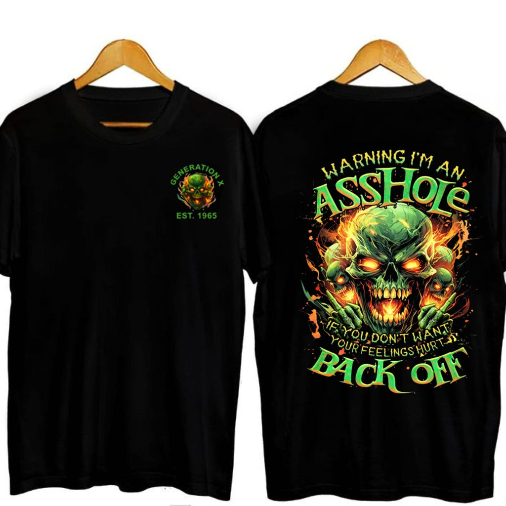 Pasimax "Warning I'm An A*shole" Gen X T-shirt — main product shot