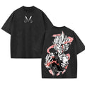Pasimax Warrior Power Vintage Washed T-Shirt – DBZ Inspired Anime Graphic Tee, Saiyan Streetwear — main product shot