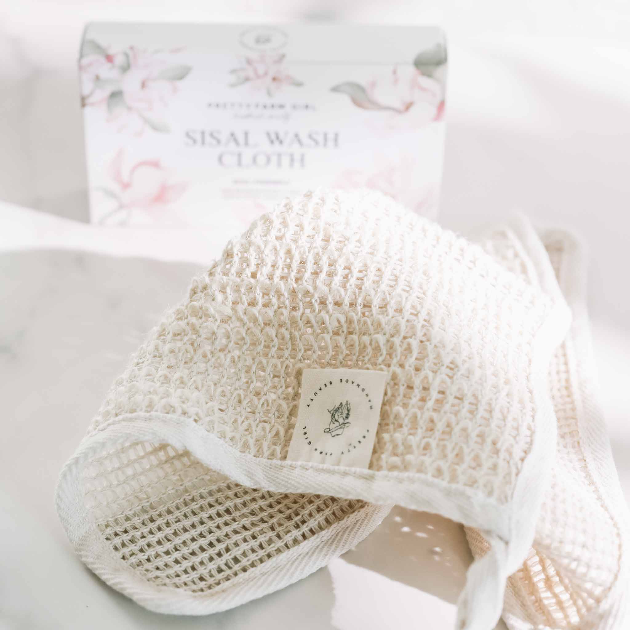 Pretty farm girl Sisal Exfoliating Wash Cloth — main product shot