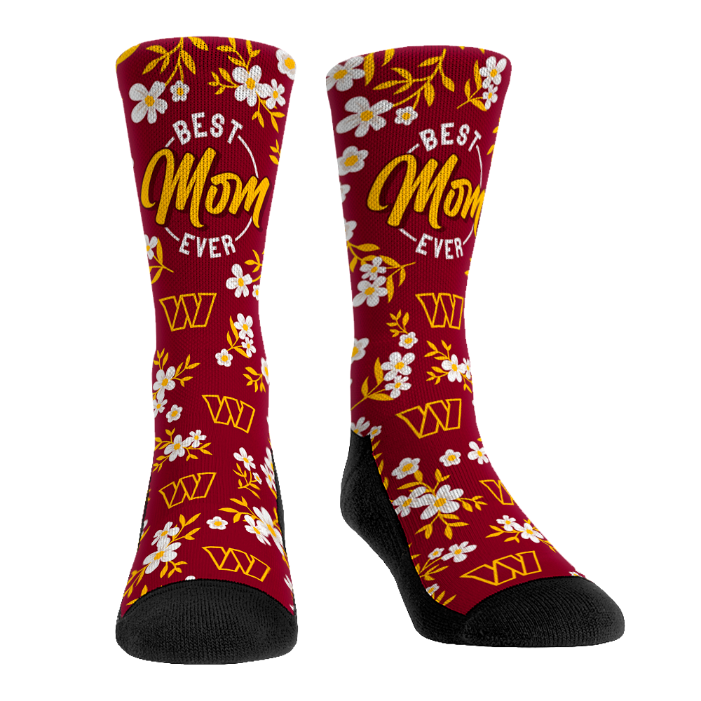 Rock 'Em Socks Rock 'Em Socks Washington Commanders - Best Mom Floral — main product shot