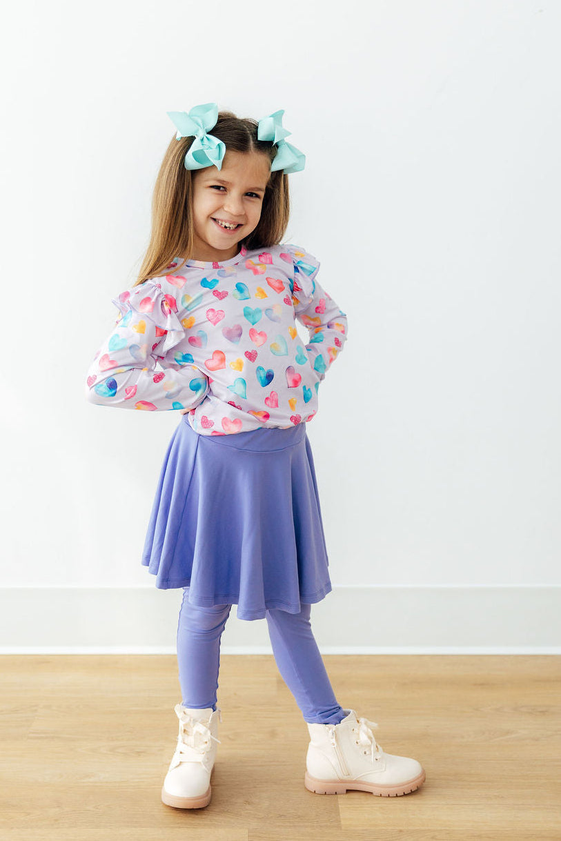 Mila & Rose ® Periwinkle Twirl Skegging — detail close-up