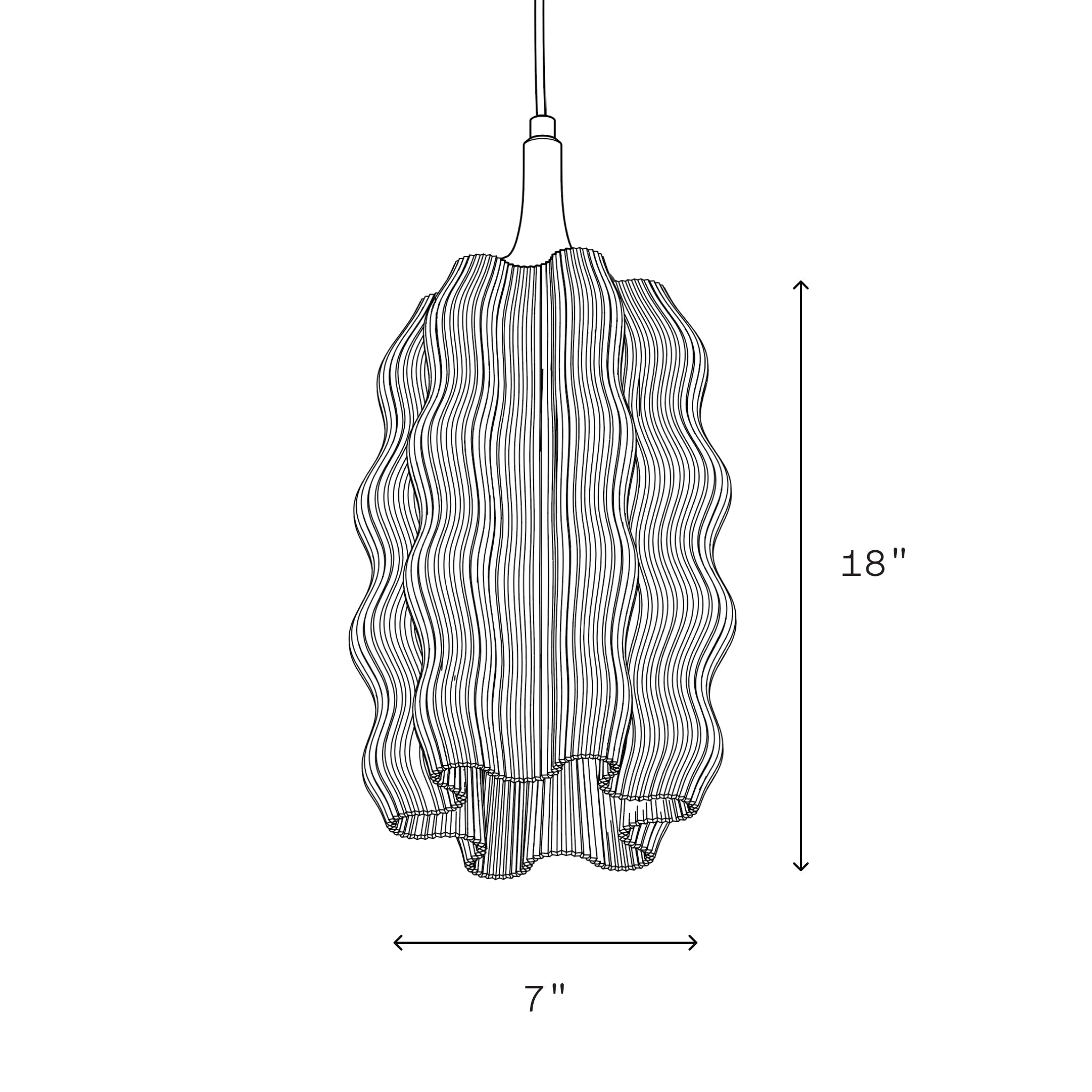 Wavy Pendant – Wooj Design, view 3